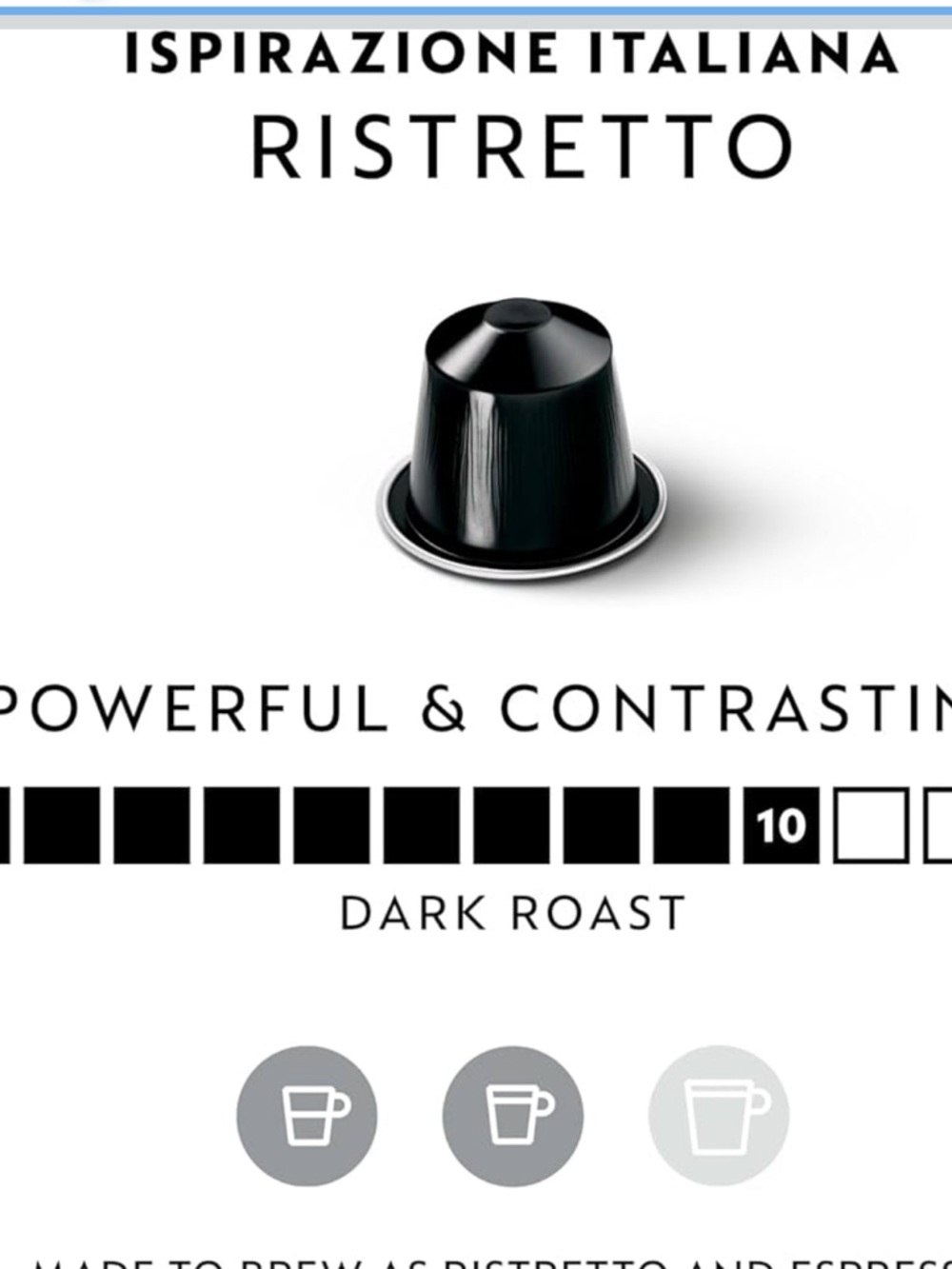 Nespresso Capsules Original Line, Ristretto Intenso, Dark Roast Coffee, 50 - Picture 2 of 3